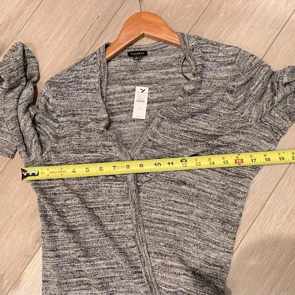 Talbots‎ Lightweight Duster Marled Black/White 4 Seasons Versatile Women’s Small - Picture 7 of 10